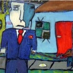 Sad Man and Dog